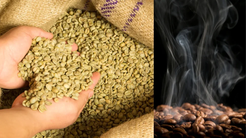 コーヒー豆が劣化していくイメージ写真
